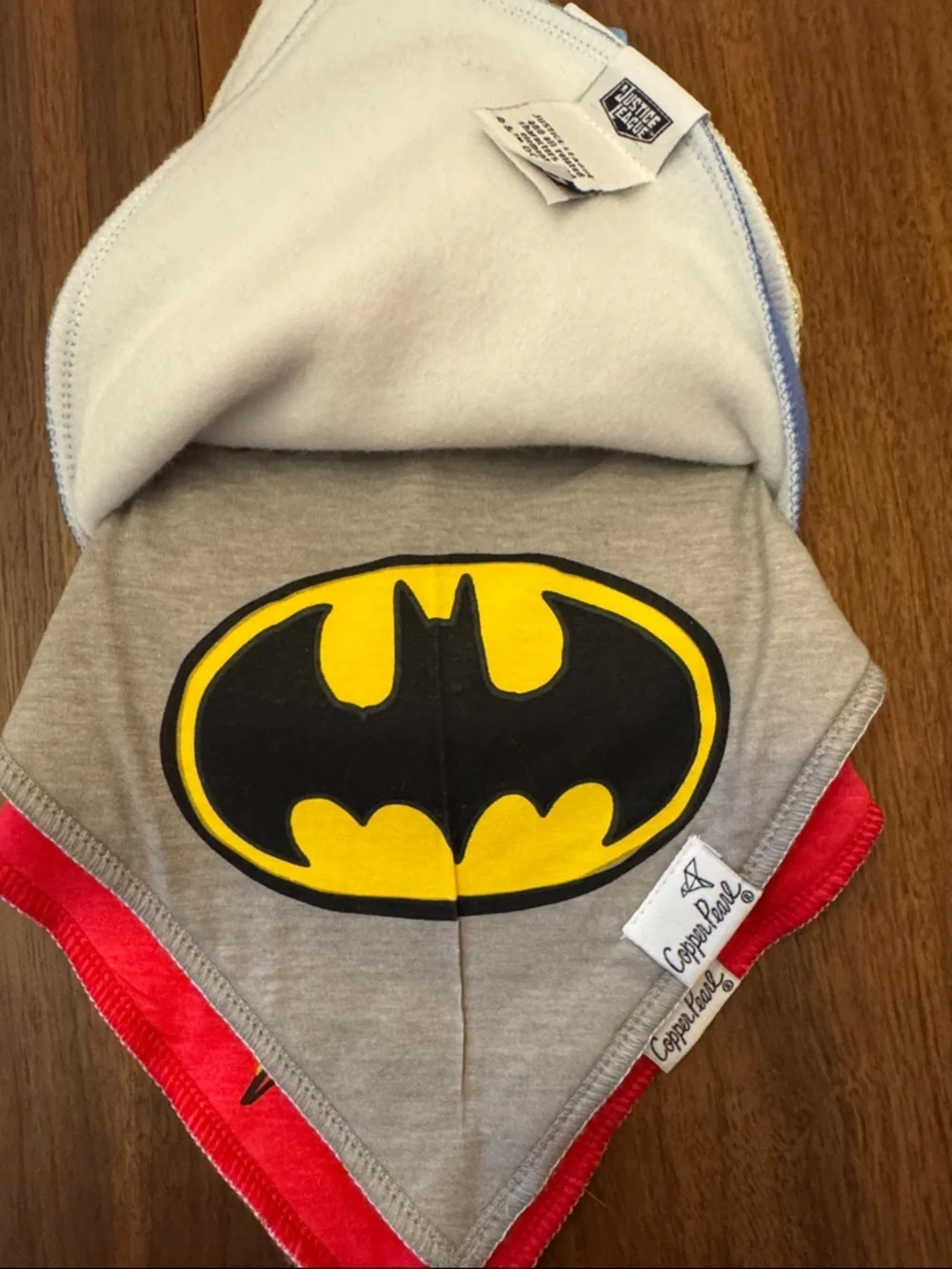 Copper Pearl DC Superheroes Yellow Bandana Bib Set